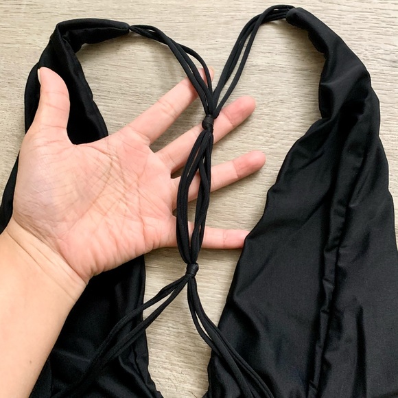 MIKOH black crisscross one piece bikini size M - Picture 5 of 6